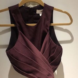 Cameo purple wrap top